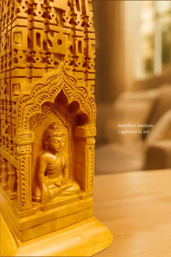 home decor buddha stupa idol for gifting by kaarigar