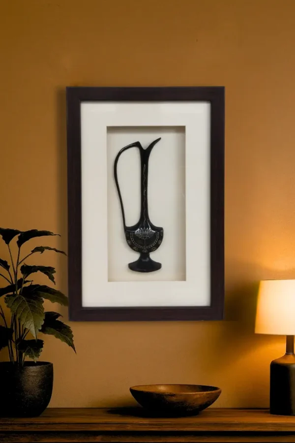 image of a framed bidri work artwork by kaarigar.