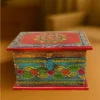 mango wood cone art jewelry box by kaarigar